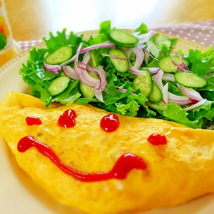 ニコニコ♪ オムライス(^‐^)v